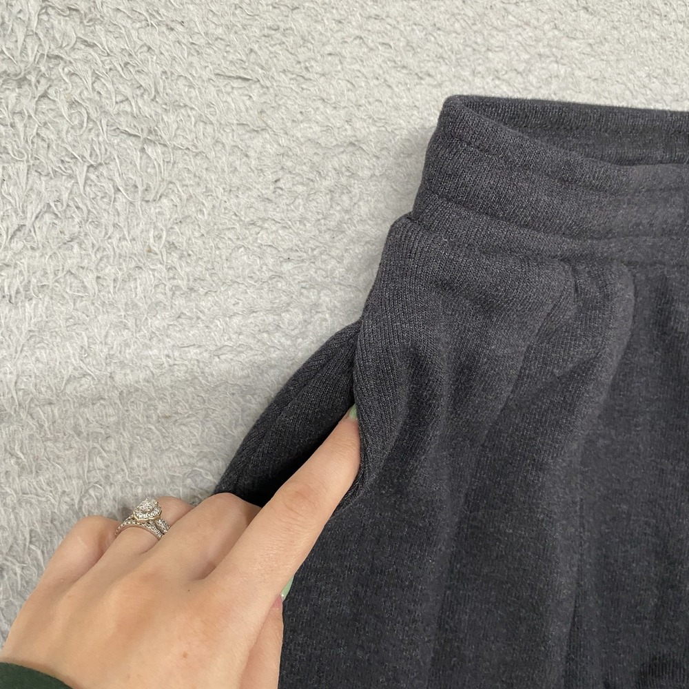 Zara Barrel Pants Womens Small Gray Knit Minimal Pleated Elastic Waist Pockets - Picture 8 of 16